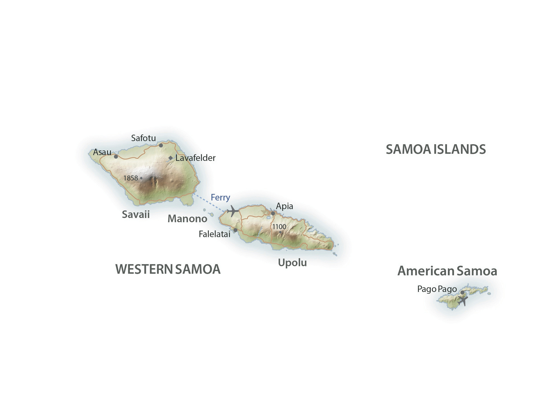 Samoa Landkarte