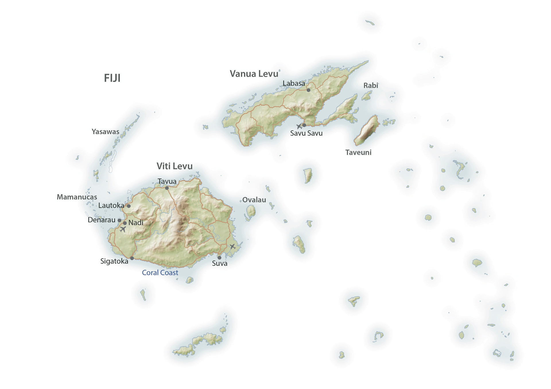 Fiji Landkarte