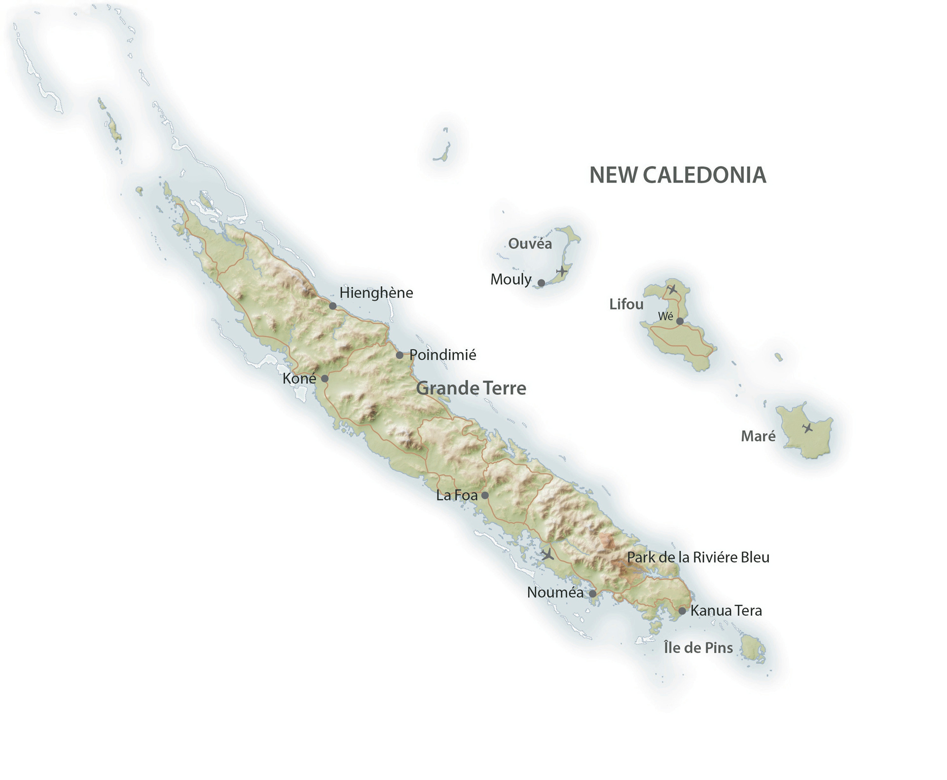 Neukaledonien Landkarte